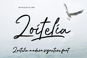 Zoitelia - Modern Signature Font, a Script Font by Megatype (Thumbnail 1 of 11)