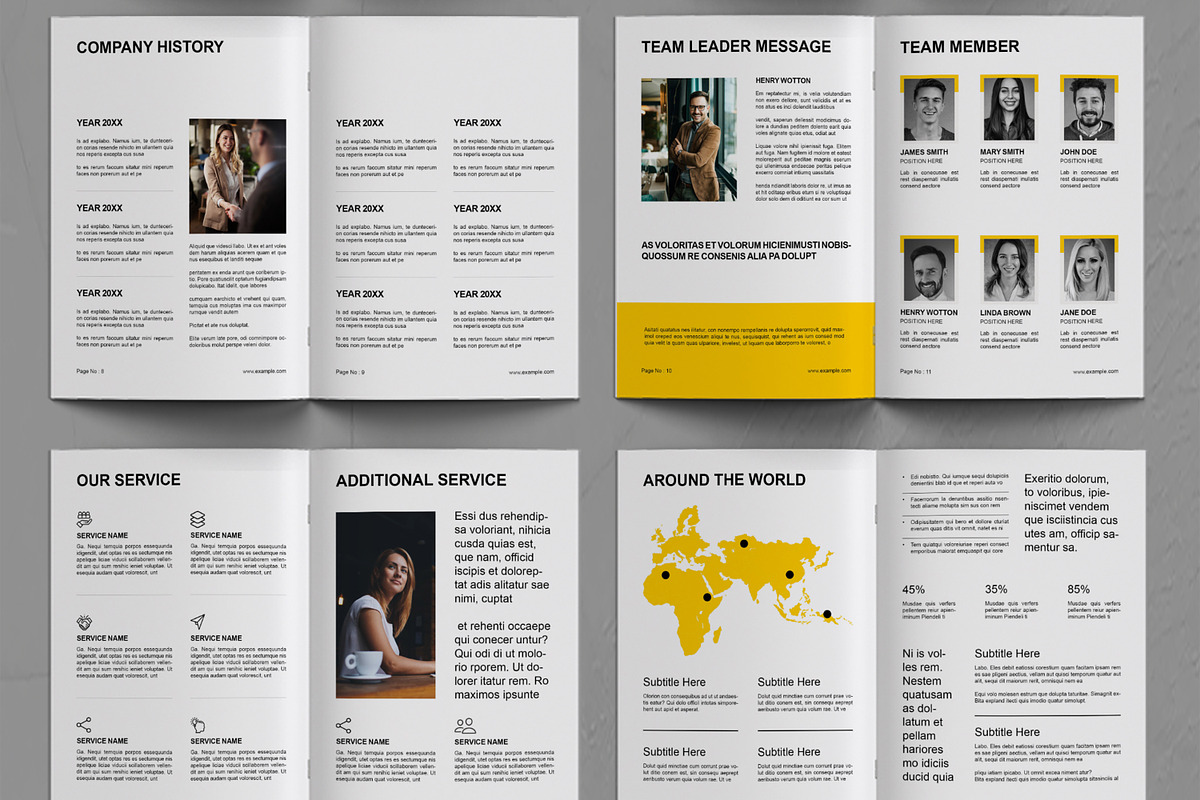 Company Profile Brochure Layout, a Brochure Template by ContestDesign (Photo 3 of 3)
