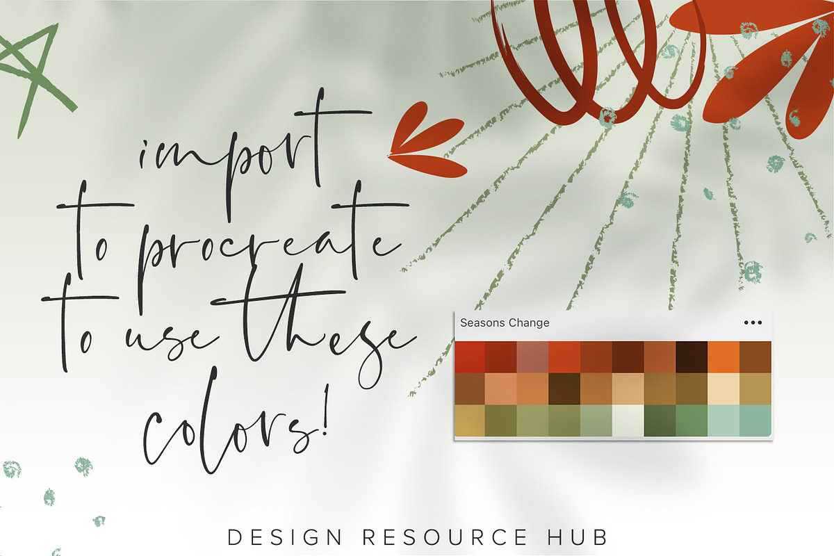 Seasons Change Procreate Palette, a Palette Add-On by Design Resource Hub (Photo 3 of 3)