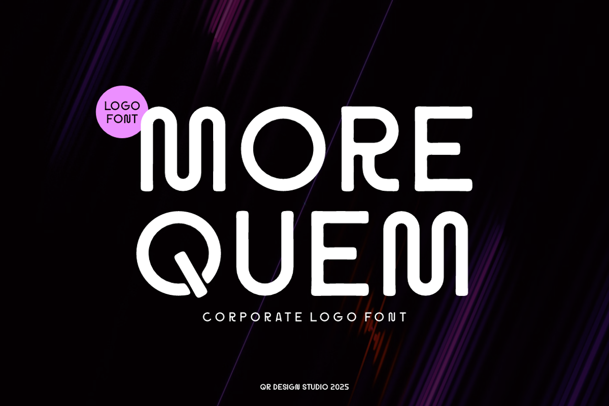 Morequem - Corporate Logo Font, a Sans Serif Font by QR Design Studio (Photo 1 of 7)