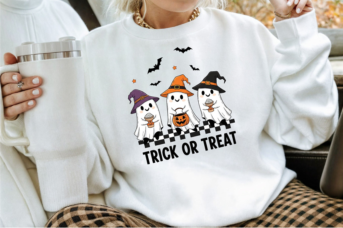 Trick or Treat Ghost Coffee Hallowee, an Illustration by Sublimation Artist (Photo 4 of 9)