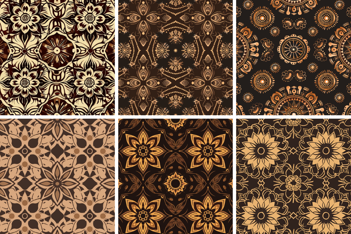 Brown Mandala Seamless Patterns, a Pattern Graphic by PrintablesByFranklyn (Photo 2 of 4)
