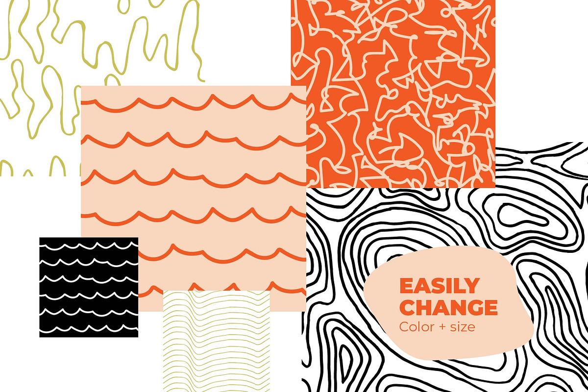Squiggle Pattern Collection, a Pattern Graphic by Maddie Jensen Design (Photo 6 of 7)