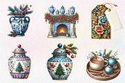 Christmas Chinoiserie Sublimation, an Illustration by CreationArt (Thumbnail 4 of 5)