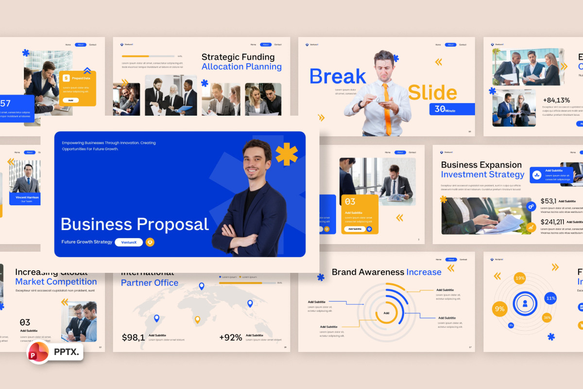 Business Proposal PowerPoint, a Presentation Template by Loin Studio (Photo 1 of 4)