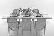 Dining furniture set 2807, a Furniture 3D Model by inDahouze (Thumbnail 7 of 11)