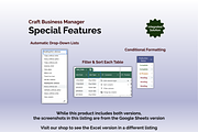 Craft Business Manager-Google Sheets, an App Template by Ardent Workshop (Thumbnail 9 of 9)