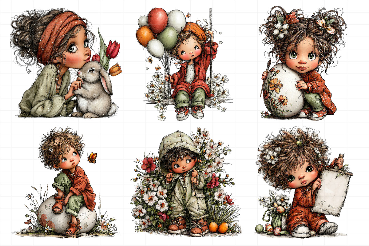 Whimsical Easter Kids Bundle, an Illustration by Daily.Designs (Photo 5 of 7)