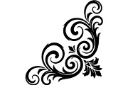 Premium Swirl Leaf Corner Frame, a Decorative Illustration by Creativeshirt (Thumbnail 2 of 20)
