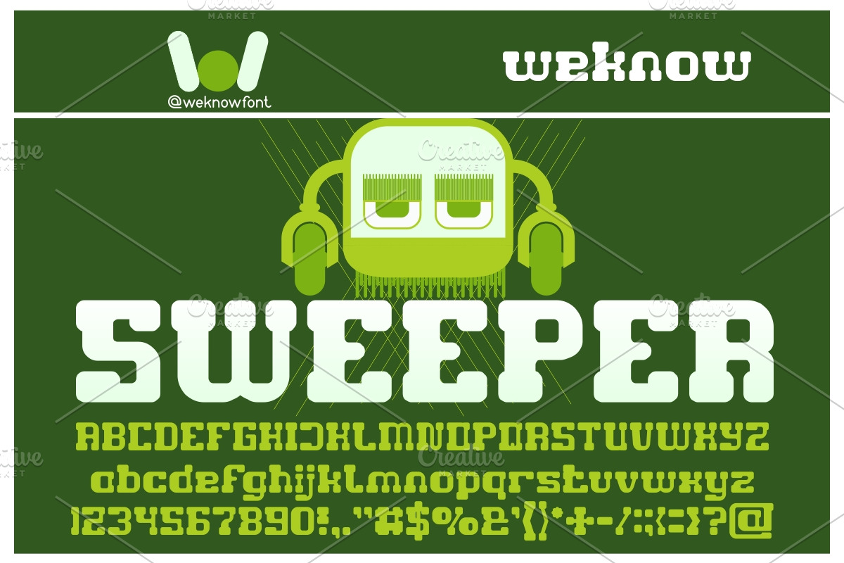 Game Robot font, a Font by weknow (Photo 4 of 5)