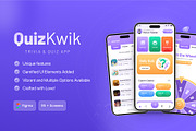 QuizKwik-Trivia & Quiz App, an UI Kit Template by Netro Systems (Thumbnail 1 of 3)