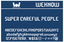 super careful people font
