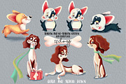 Puppy love. Valentine's Day clipart, an Animal Illustration by Astel (Thumbnail 3 of 8)