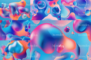 18 Biomorphic Bubble Wallpapers, a Wallpaper Graphic by Incomelion (Thumbnail 3 of 6)