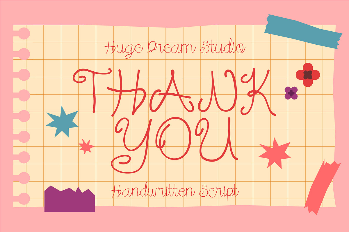 Scribsy – Handwritten Script Font, a Handwritten Font by Huge Dream Studio (Photo 8 of 8)