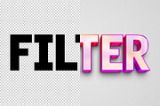 Filter 3D editable text effect, a Layer Style Add-On by Hello Muh (Thumbnail 2 of 2)