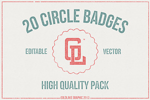 20 Circle Badges