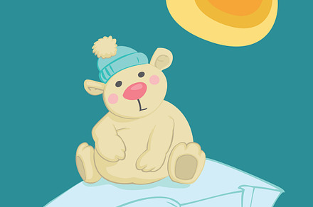 Polar Bear on Iceberg (Vector)