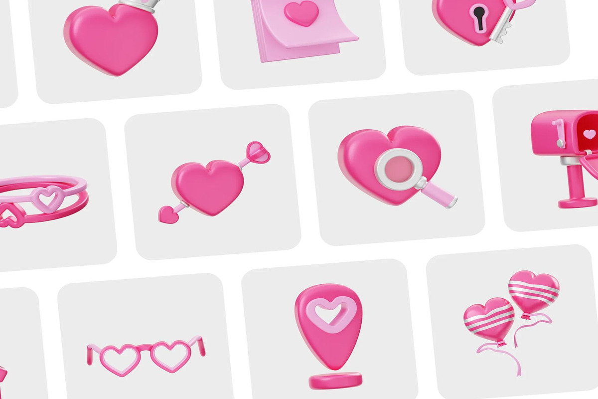 Valentine Love 3D Icon, an Environmental 3D Model by Lumina_ui_ux202 (Photo 6 of 6)