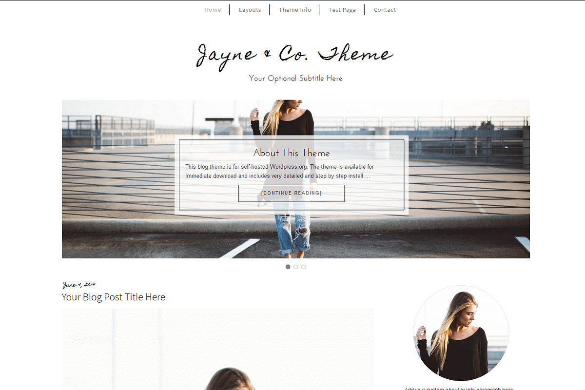 Fashion WordPress Theme, a WordPress Template by BD Web Studio (Photo 2 of 6)