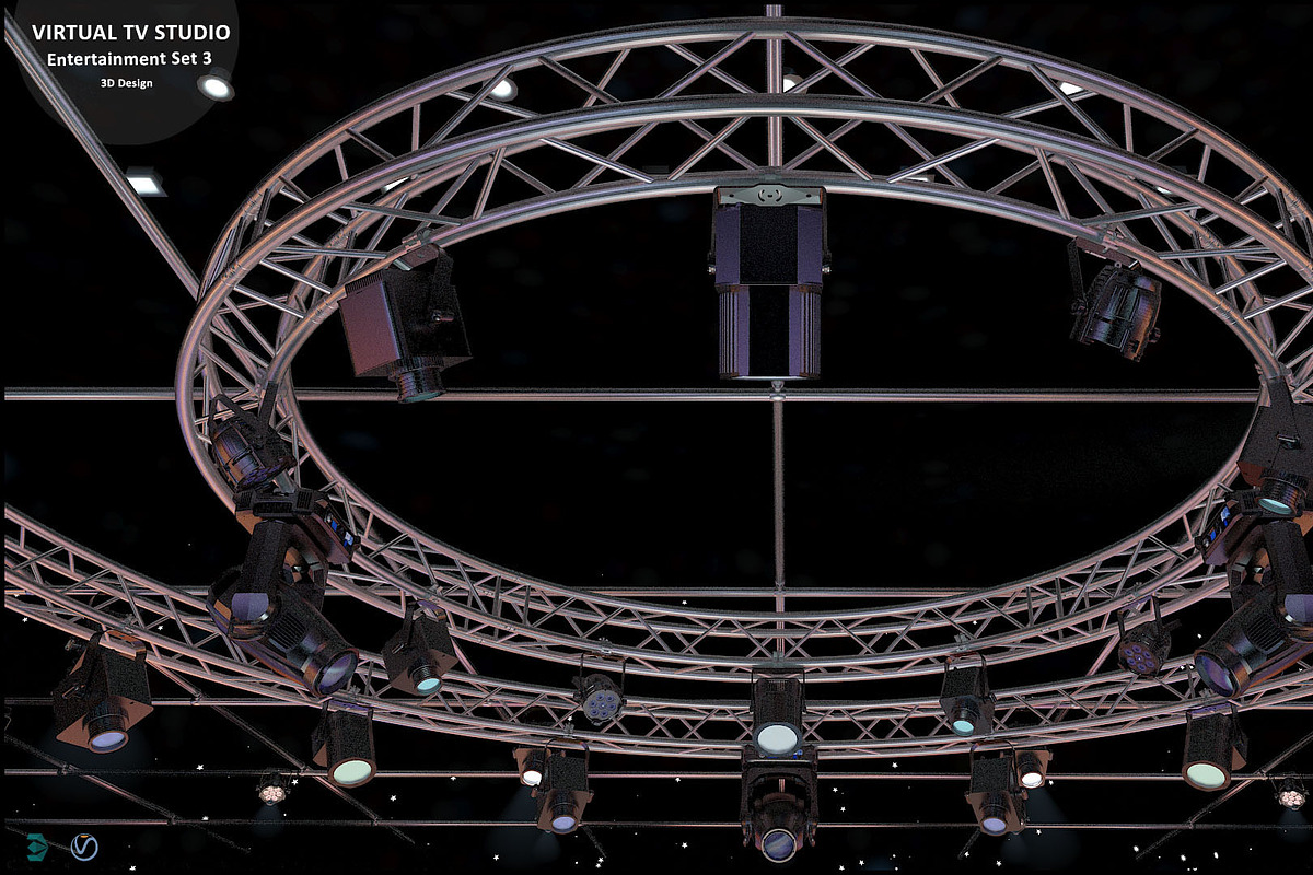 TV Studio Entertainment Set 3, a Furniture 3D Model by akerStudio (Photo 18 of 22)