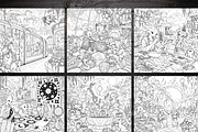 Cozy Sci-Fi Adult Coloring Pages, a Brochure Template by LA Design (Thumbnail 3 of 10)