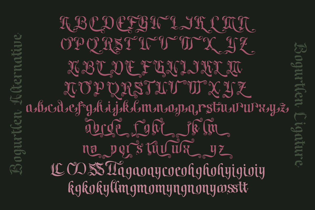 Bogurtlen Blackletter, a Blackletter Font by TypeClassHeroes (Photo 9 of 10)