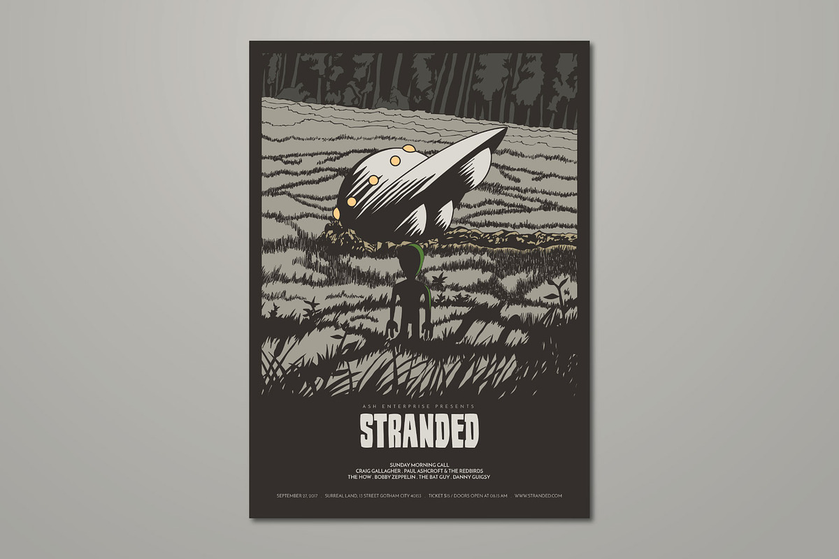 Stranded Alien Flyer, a Flyer Template by ashenterprise (Photo 1 of 3)