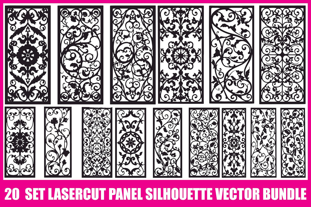 Decorative Floral Panel Silhouette, an Illustration by musafir_fashion (Photo 1 of 21)