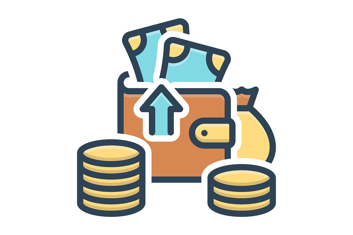 Earning income color icon, a Duotone Icon by Creative priyanka