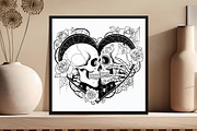Love Skull Halloween PNG, an Illustration by DreamCafeArt (Thumbnail 5 of 7)