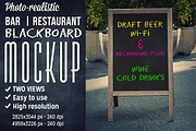 Bar outdoor blackboard mockup, an Advertising Mockup by Illusiongraphic (Thumbnail 1 of 5)