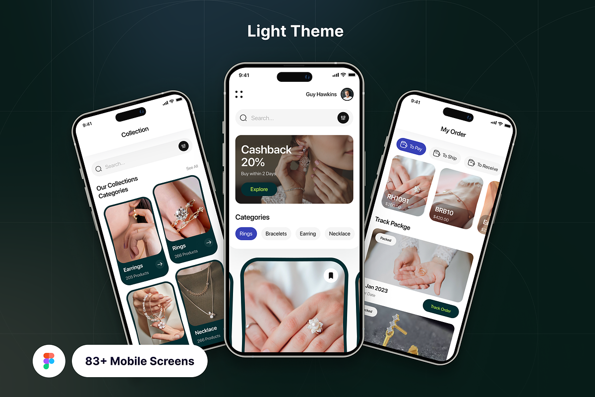 Filllo - Jewellery Shop App UI Kit, an UI Kit Template by floxui (Photo 3 of 8)