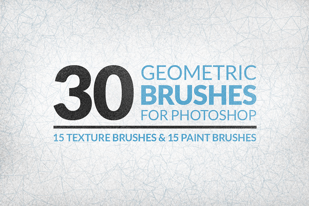 30 Geometric Texture Brushes, a Brush Add-On by Gabor Monori (Photo 1 of 5)