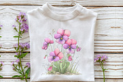 Whimsical Viola Flower Clipart, an Illustration by OK Design (Thumbnail 6 of 6)