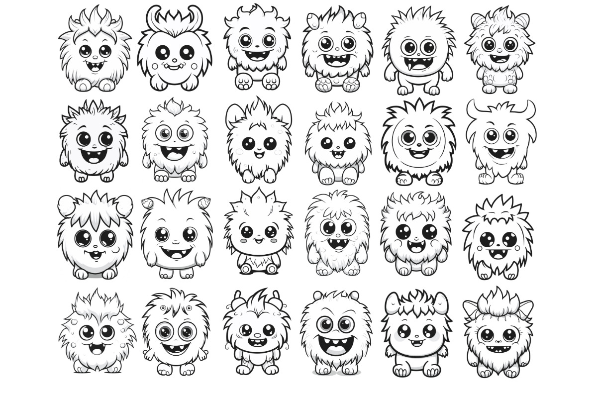 Cartoon Monsters Set 1 Procreate, a Brush Add-On by Disasterology Ink (Photo 8 of 10)