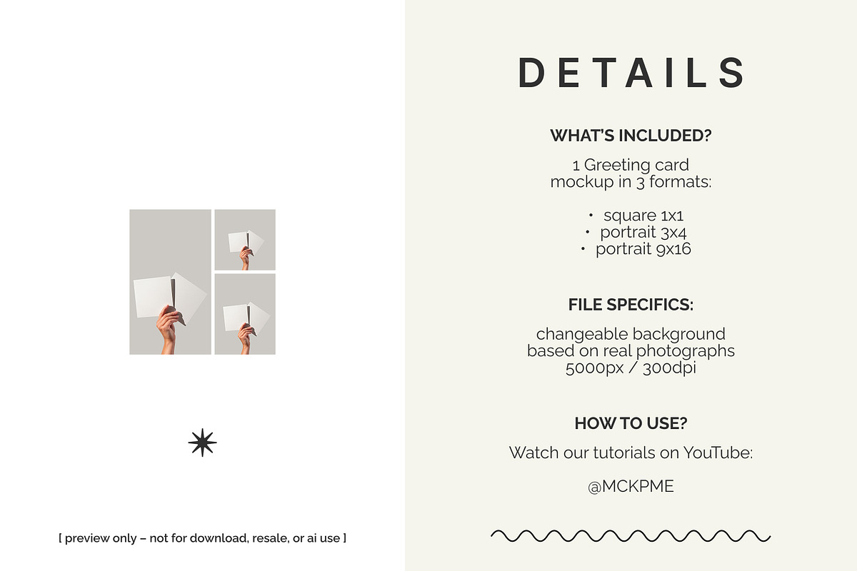 Two square greeting cards mockup, a Merchandise Mockup by MCKP*ME (Photo 2 of 5)