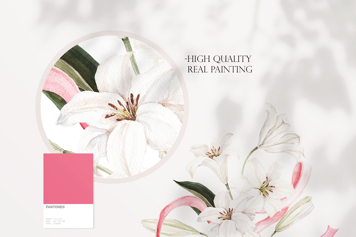 Watercolor Flower - Lily of LOVE, a Decorative Illustration by Beigetime (Photo 2 of 15)