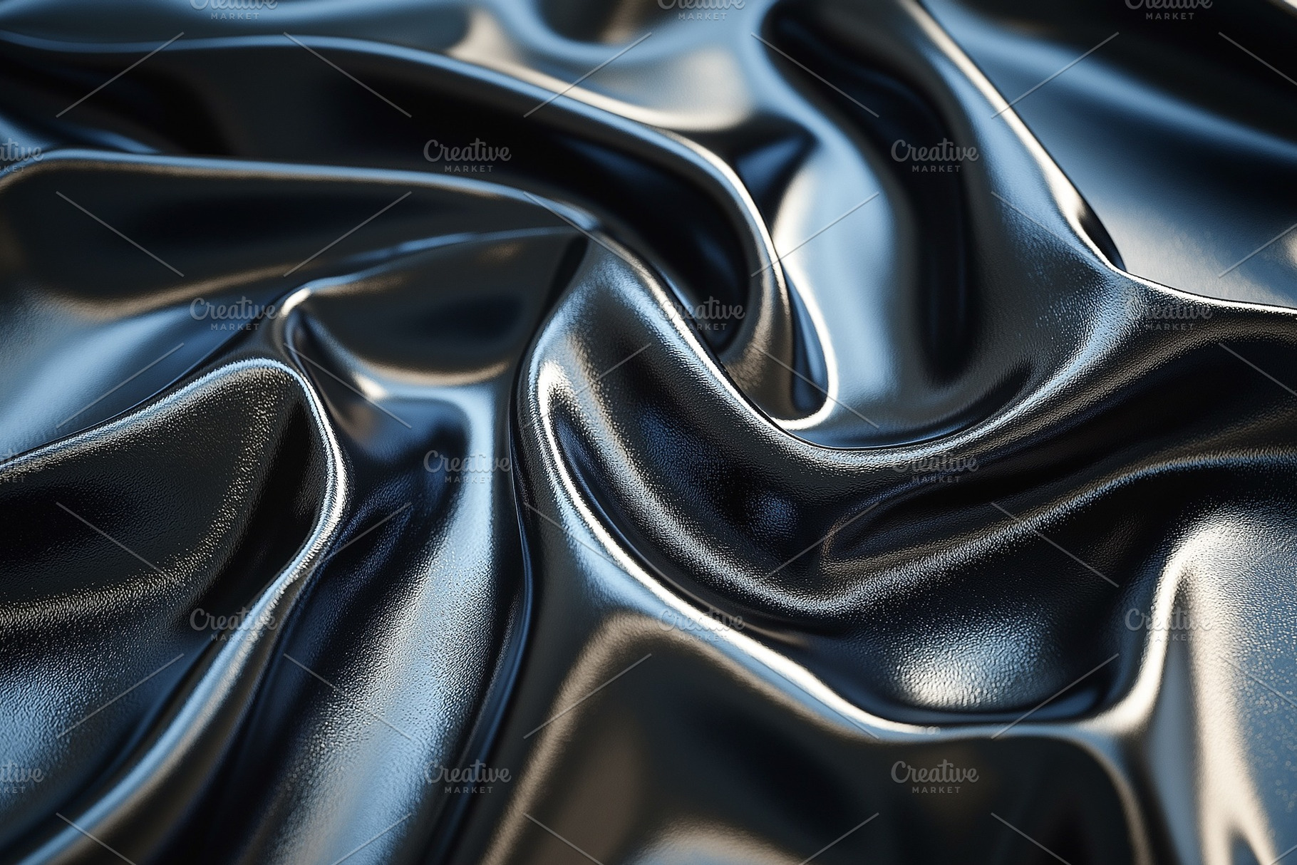 Elegant and glossy black fabric creates a rippling texture, evoking a sense of, a Background Photo by ImageMir