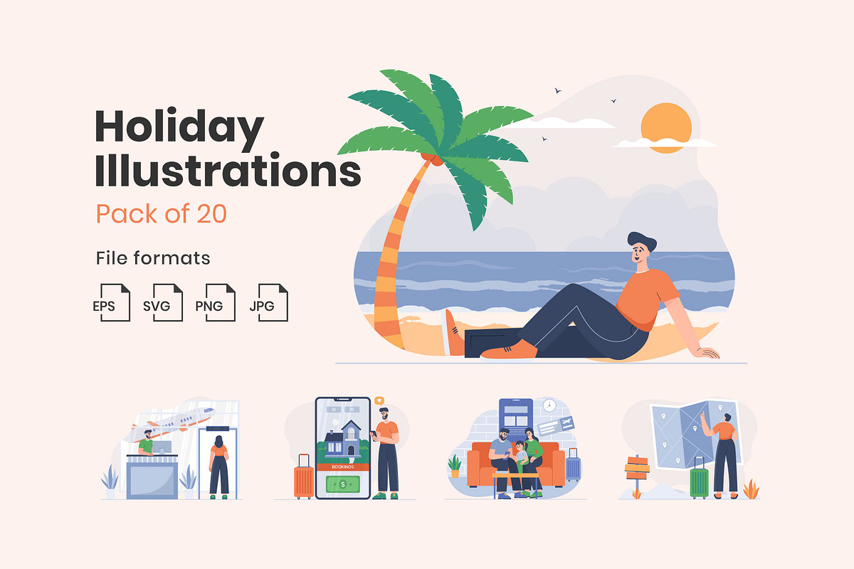 Holiday Illustrations, a Templates & Theme by Triangle Squad (Photo 1 of 4)