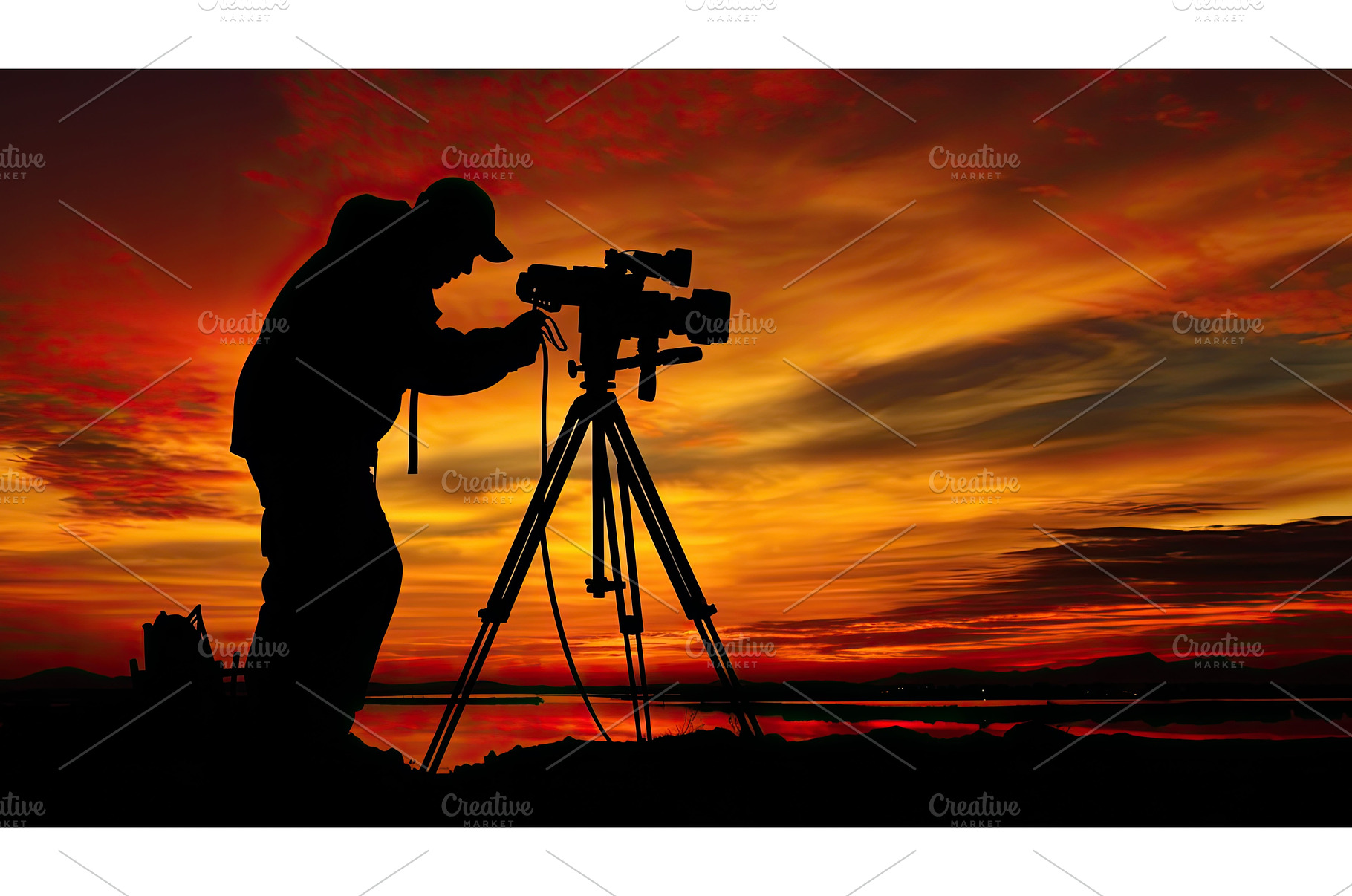 suncamera silhouette film production, a Nature Photo by pikepicture