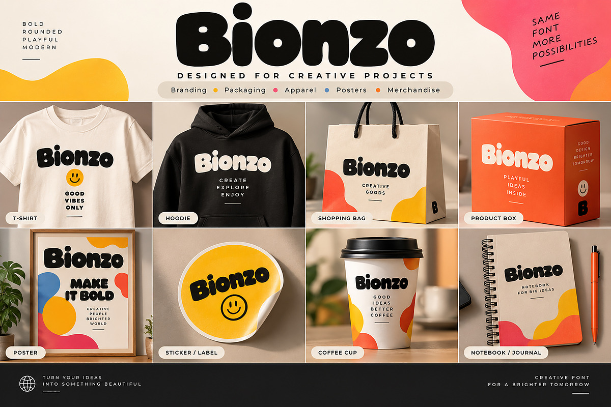 Bionzo _ Display Font, a Script Font by Wow Magic (Photo 2 of 5)