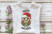 Owlidays Funny Christmas Sublimation, an Illustration by Libby Wishes (Thumbnail 3 of 5)