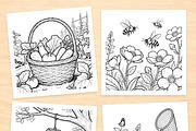 Garden Coloring Book – 20 Pages, an Illustration by No.13 (Thumbnail 7 of 8)