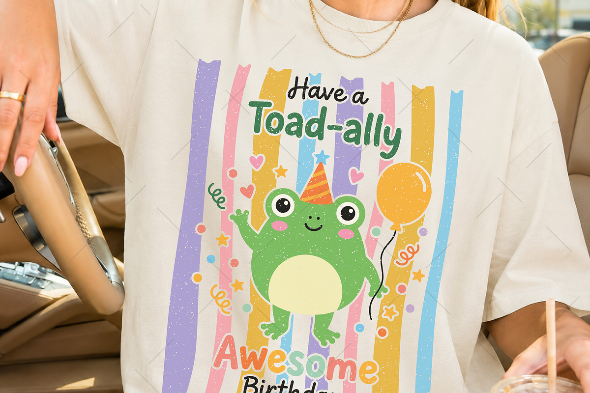Birthday Pun Toad Hand-drawn PNG, a Seasonal Illustration by OK Design (Photo 2 of 5)