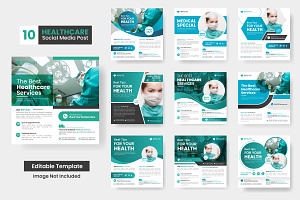 hospital  social media post template, a Design Template by Tanuart