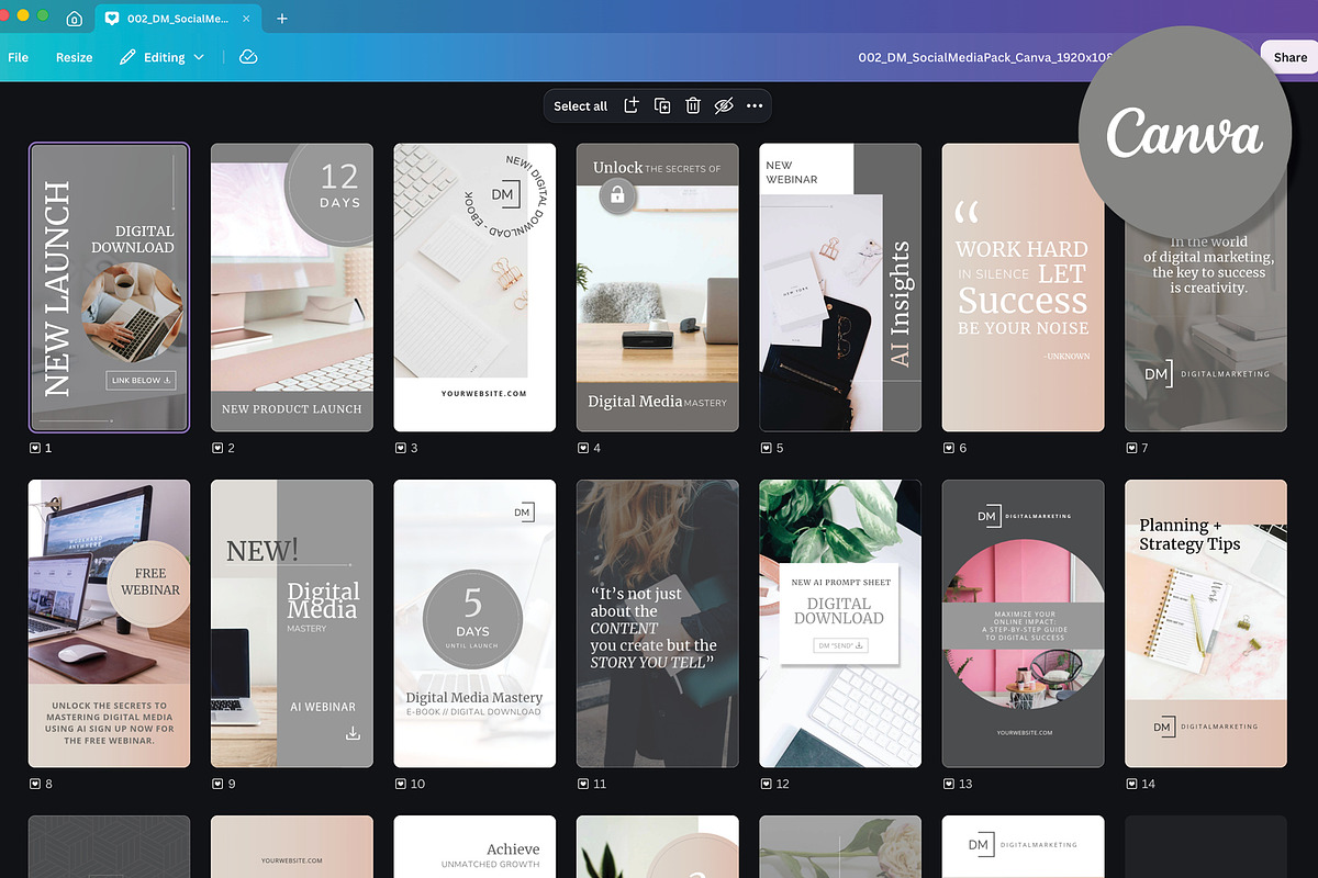 The Soft Launch Kit | Canva, a Social Media Template by Unravel (Photo 7 of 7)