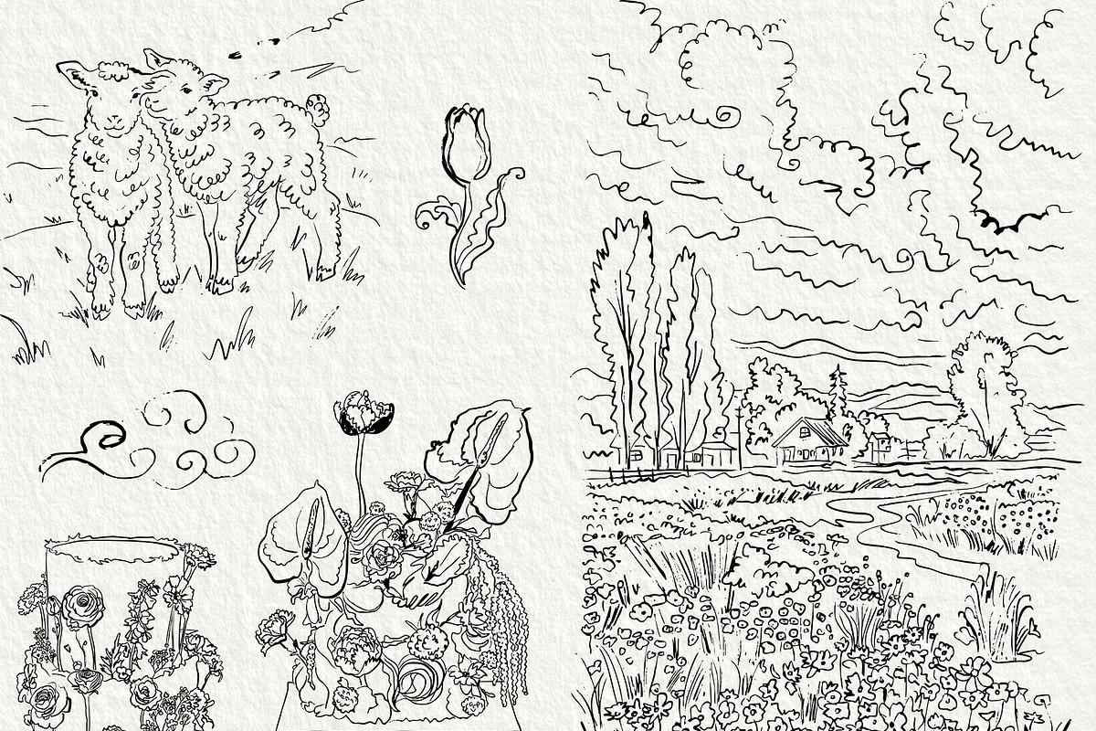 New Perennial Garden Wedding, a Decorative Illustration by divanovskaya_nv (Photo 7 of 27)