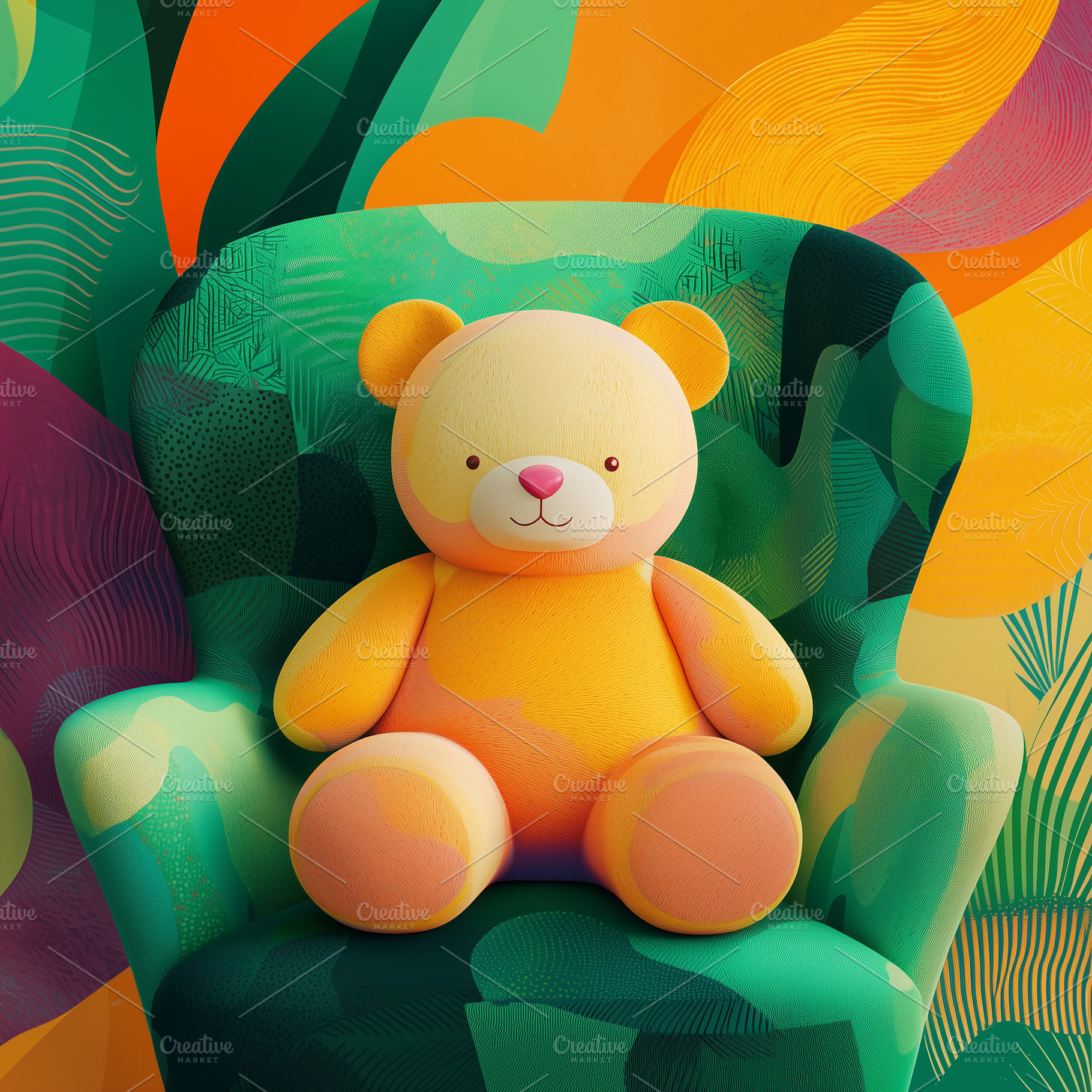 A yellow stuffed bear, an Arts & Entertainment Photo by Imaginarium