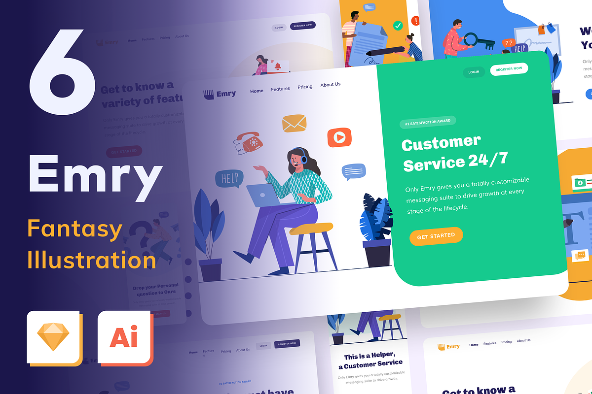 Emry - Fantasy Illustration, a Templates & Theme by Designspace (Photo 1 of 7)
